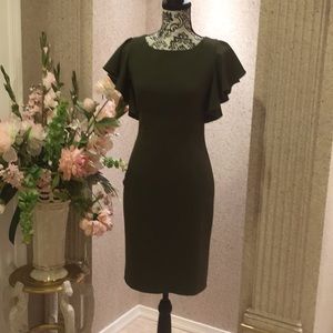 Calvin Klein Raffled Sleeve Dress. Worn once.